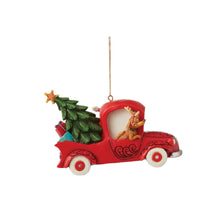 Load image into Gallery viewer, NEW - Grinch in Red Truck Ornament