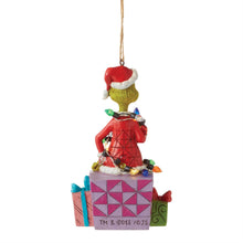 Load image into Gallery viewer, Grinch on Present Ornament