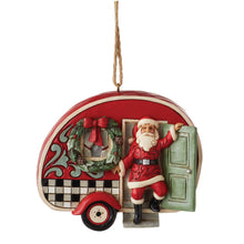 Load image into Gallery viewer, NEW-HG Santa in Plaid Camper Orn- PRE-ORDER NOW