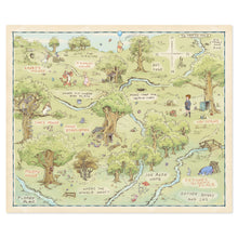 Load image into Gallery viewer, Disney Winnie the Pooh Hundred Acre Wood Map Throw Blanket, 60x52