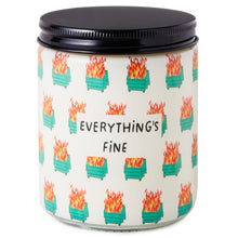 Load image into Gallery viewer, Dumpster Fire Everything's Fine Scented Single-Wick Jar Candle, 7 oz.