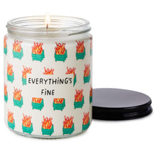 Load image into Gallery viewer, Dumpster Fire Everything's Fine Scented Single-Wick Jar Candle, 7 oz.