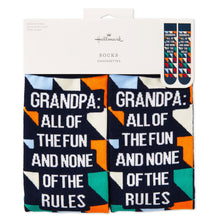 Load image into Gallery viewer, Grandpa All of the Fun Novelty Crew Socks