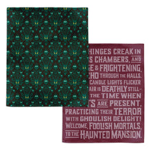 Load image into Gallery viewer, Disney The Haunted Mansion Glow-in-the-Dark Two-Sided Throw Blanket, 50x60