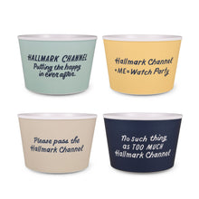 Load image into Gallery viewer, Hallmark Channel Popcorn Bowls, Set of 4
