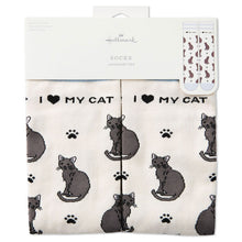 Load image into Gallery viewer, I Love My Black Cat Crew Socks