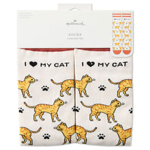 Load image into Gallery viewer, I Love My Orange Cat Novelty Socks