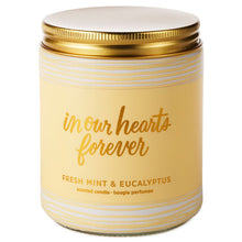 Load image into Gallery viewer, In Our Hearts Forever Fresh Mint & Eucalyptus Scented Jar Candle, 7 oz.