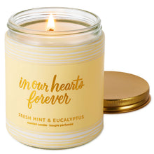Load image into Gallery viewer, In Our Hearts Forever Fresh Mint & Eucalyptus Scented Jar Candle, 7 oz.