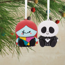 Load image into Gallery viewer, Better Together Disney Tim Burton's The Nightmare Before Christmas Jack and Sally Magnetic Hallmark Ornaments, Set of 2