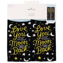 Load image into Gallery viewer, Love You To the Moon and Back Novelty Crew Socks