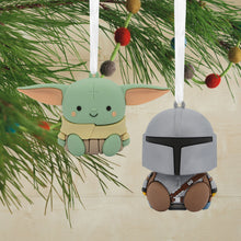 Load image into Gallery viewer, Better Together Star Wars: The Mandalorian™ and Grogu™ Magnetic Hallmark Ornaments, Set of 2