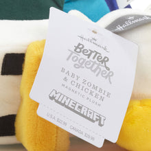 Load image into Gallery viewer, NEW -Better Together Minecraft Baby Zombie and Chicken Magnetic Plush Pair, 5.25" H
