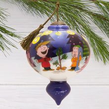 Load image into Gallery viewer, Peanuts® Ne'Qwa Art® A Charlie Brown Christmas Hand-Painted Glass Hallmark Ornament