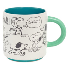 Load image into Gallery viewer, NEW-Peanuts® 75th Anniversary Snoopy Through the Decades Mug, 17.5 oz.