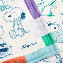 Load image into Gallery viewer, NEW-Peanuts® 75th Anniversary Through the Years Plush Throw Blanket, 60x52