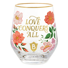 Load image into Gallery viewer, Bridgerton Love Conquers All Stemless Wine Glass
