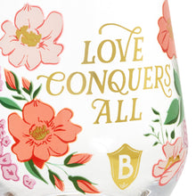 Load image into Gallery viewer, Bridgerton Love Conquers All Stemless Wine Glass