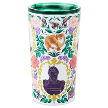 Load image into Gallery viewer, Bridgerton Ton Silhouettes on Floral Travel Mug, 15 oz.