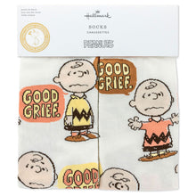 Load image into Gallery viewer, Peanuts® Charlie Brown Good Grief Novelty Crew Socks