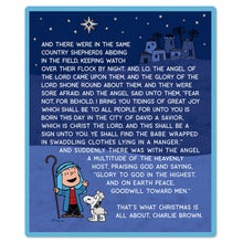 Load image into Gallery viewer, Peanuts® Linus Nativity Speech Throw Blanket, 50x60