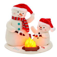 Load image into Gallery viewer, Roasting Marshmallows Singing Snowmen Plush With Light and Motion