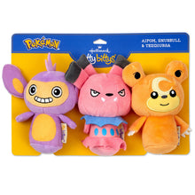 Load image into Gallery viewer, itty bittys® Pokémon Snubbull, Teddiursa and Aipom Plush, Set of 3