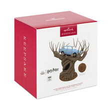 Load image into Gallery viewer, Harry Potter and the Chamber of Secrets™ Collection Flying Ford Anglia in the Whomping Willow™ Tree Topper With Light and Sound,