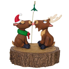Load image into Gallery viewer, Merry Kiss-Moose Musical Ornament With Motion