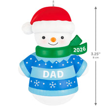 Load image into Gallery viewer, Dad Snowman 2026 Ornament