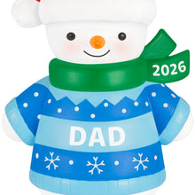 Load image into Gallery viewer, Dad Snowman 2026 Ornament