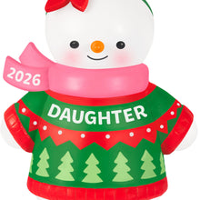 Load image into Gallery viewer, Daughter Snowman 2026 Ornament
