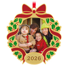 Load image into Gallery viewer, Our Family Christmas 2026 Photo Frame Metal Ornament