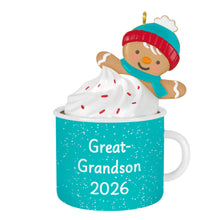 Load image into Gallery viewer, Great-Grandson Hot Cocoa Mug 2026 Ornament
