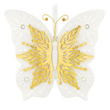 Load image into Gallery viewer, 10th Anniversary Brilliant Butterflies Porcelain and Metal Ornament