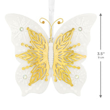 Load image into Gallery viewer, 10th Anniversary Brilliant Butterflies Porcelain and Metal Ornament