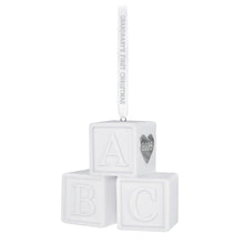 Load image into Gallery viewer, Grandbaby's First Christmas Blocks 2026 Porcelain Ornament