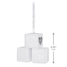Load image into Gallery viewer, Grandbaby's First Christmas Blocks 2026 Porcelain Ornament