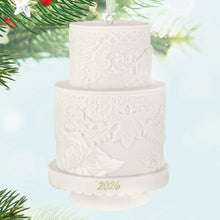 Load image into Gallery viewer, White Tiered Wedding Cake Keepsake Ornament