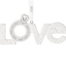 Load image into Gallery viewer, Love Word Art With Ring Keepsake Ornament