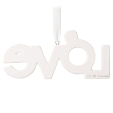 Load image into Gallery viewer, Love Word Art With Ring Keepsake Ornament