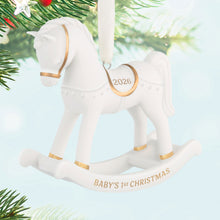 Load image into Gallery viewer, Baby's First Christmas Rocking Horse 2026 Porcelain Ornament