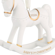 Load image into Gallery viewer, Baby's First Christmas Rocking Horse 2026 Porcelain Ornament