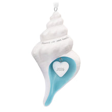 Load image into Gallery viewer, White and Blue Shell Keepsake Ornament