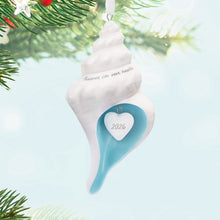 Load image into Gallery viewer, White and Blue Shell Keepsake Ornament