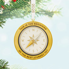 Load image into Gallery viewer, Best Journey Gold Compass Keepsake Ornament