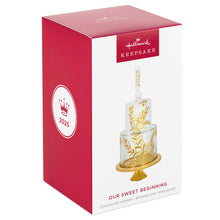 Load image into Gallery viewer, Our Sweet Beginning 2025 Glass Ornament