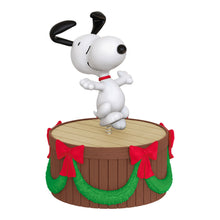 Load image into Gallery viewer, Mini The Peanuts® Gang Dancing Snoopy ShowToppers Musical Tree Topper With Light, 4"