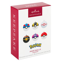 Load image into Gallery viewer, Mini Pokémon Poké Balls Ornaments, Set of 6