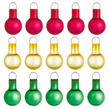 Load image into Gallery viewer, Mini Festive Red, Gold and Green Glass Ornaments, Set of 15